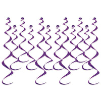 Beistle Metallic Party Whirls purple (12/Pkg)