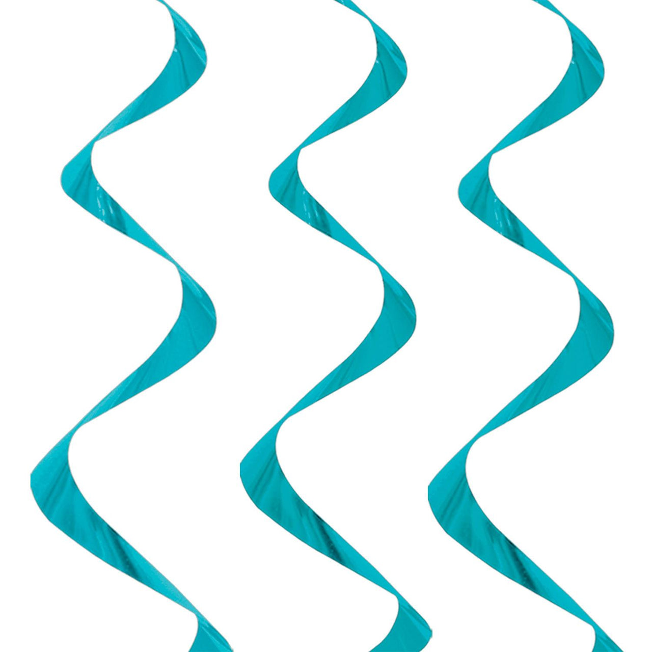 Bulk Metallic Whirls - turquoise (Case of 72) by Beistle