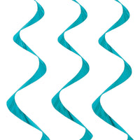 Bulk Metallic Whirls - turquoise (Case of 72) by Beistle