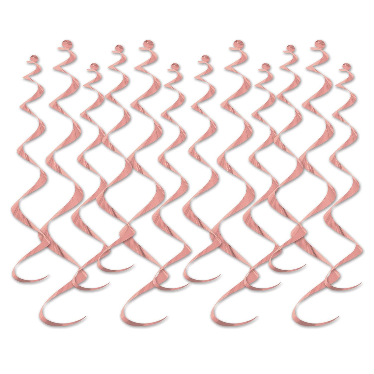 Beistle Metallic Party Whirls - rose gold (12/Pkg)