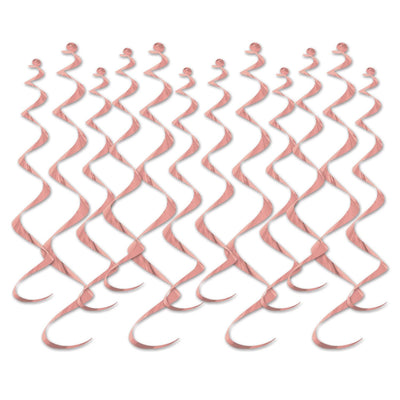 Beistle Metallic Party Whirls - rose gold (12/Pkg)