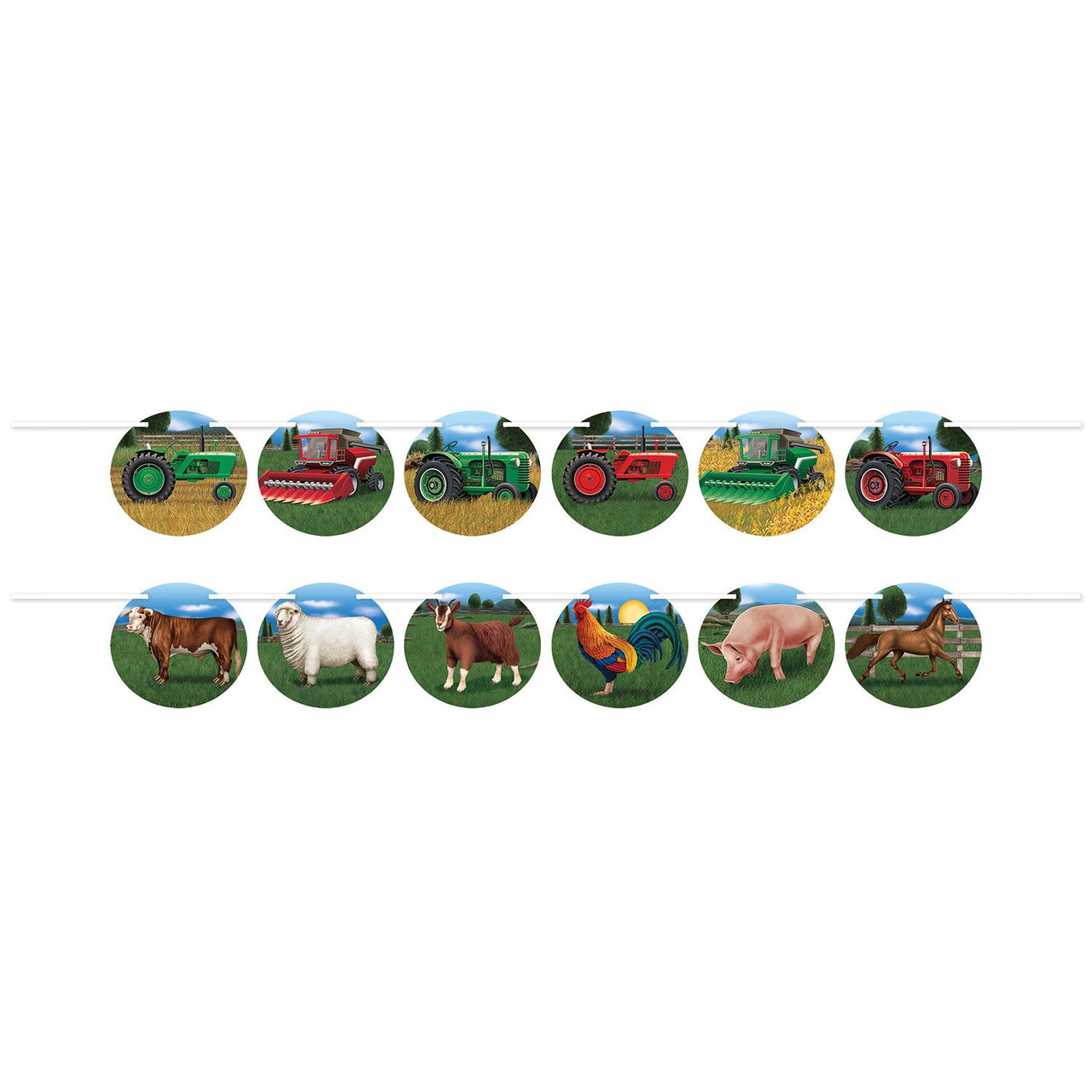 Beistle Tractor & Farm Animal Party Streamer Set