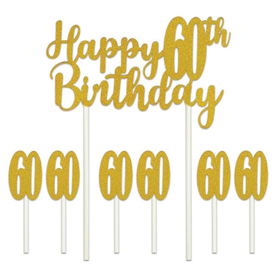 Beistle Happy 60th Birthday Party Cake Topper