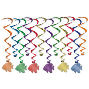 Beistle Fish Party Whirls (12/Pkg)