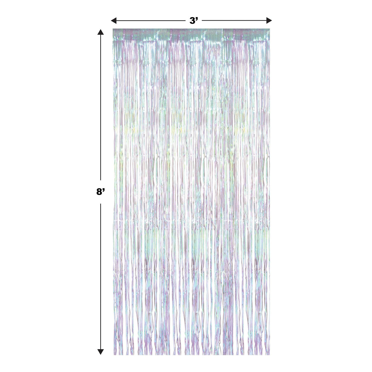 1-Ply Iridescent Fringe Curtain (Pack of 6)