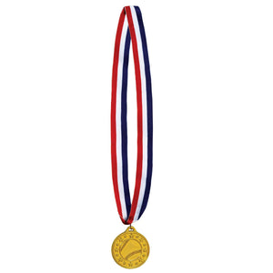Beistle Baseball Medal with Ribbon