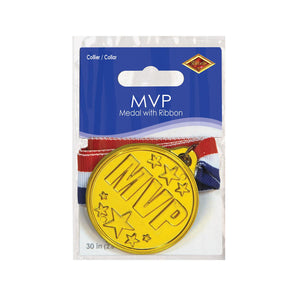 Bulk MVP Medal with Ribbon (Case of 12) by Beistle