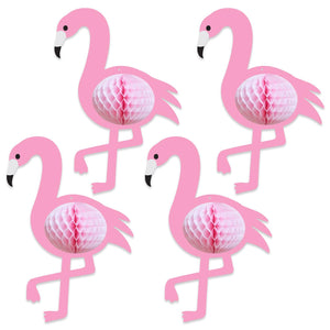 Beistle Luau Party Tissue Flamingos (4/Pkg)
