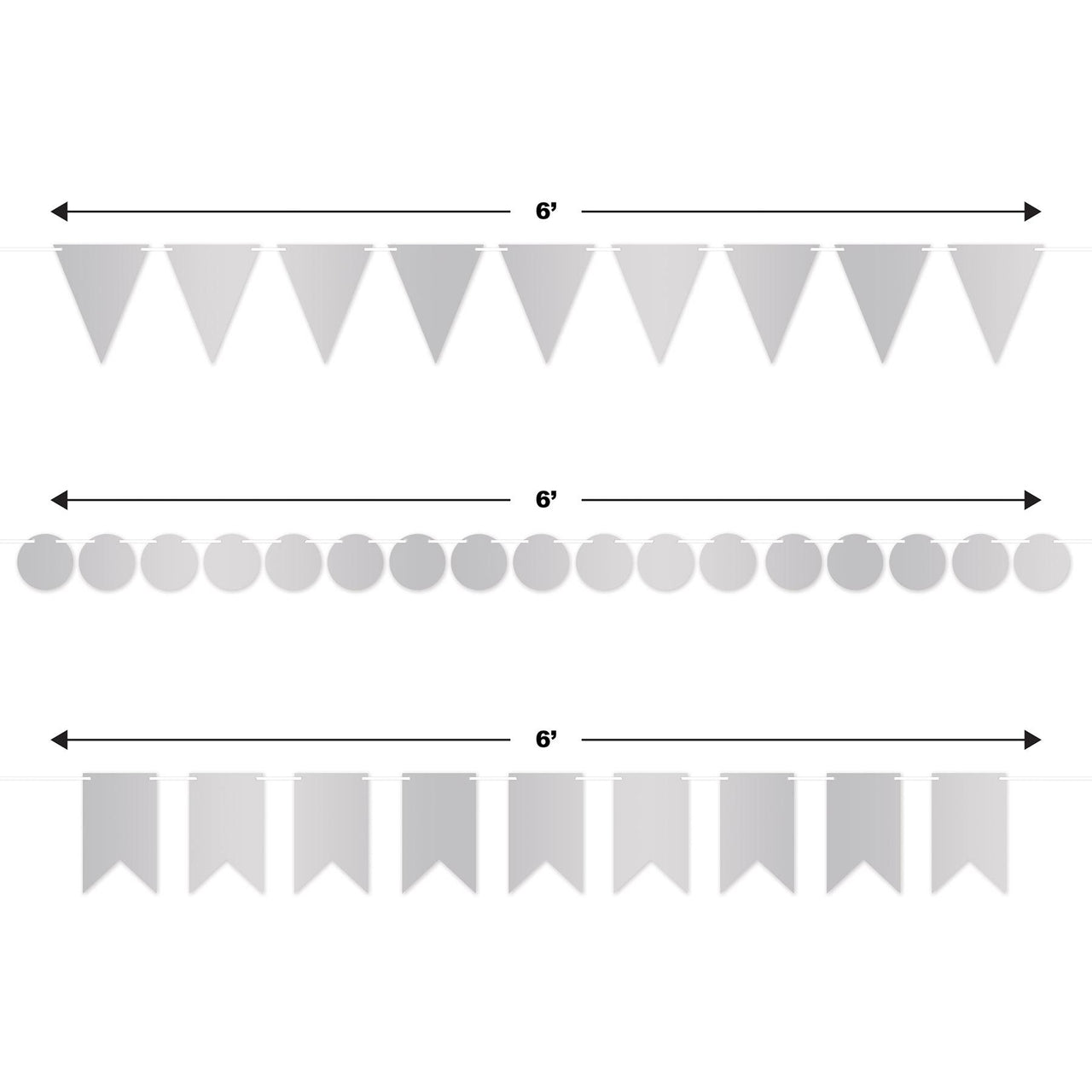 Foil Mini Streamer Kit (Pack of 12)