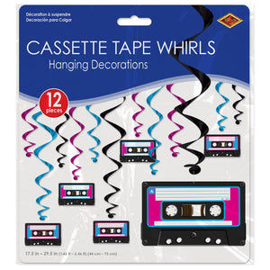 Bulk Cassette Tape Whirls (Case of 72) by Beistle
