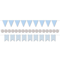 Beistle Mini Party Streamer Kit - blue & silver