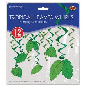Bulk Tropical Leaves Whirls (Case of 72) by Beistle