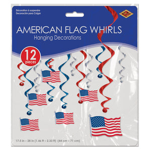 Bulk American Flag Whirls (Case of 72) by Beistle