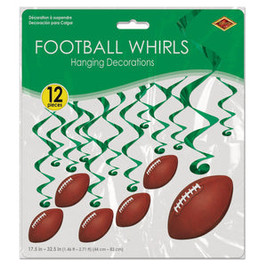 Bulk Football Whirls (Case of 72) by Beistle