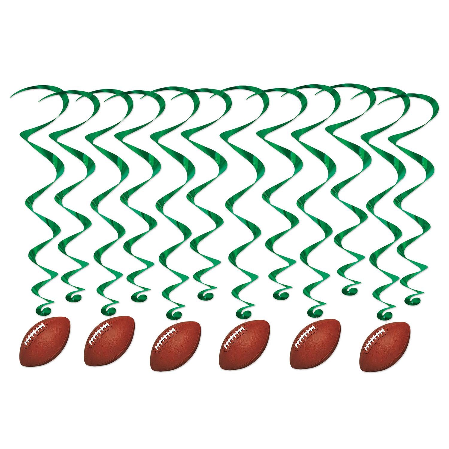Beistle Football Party Whirls (12/Pkg)