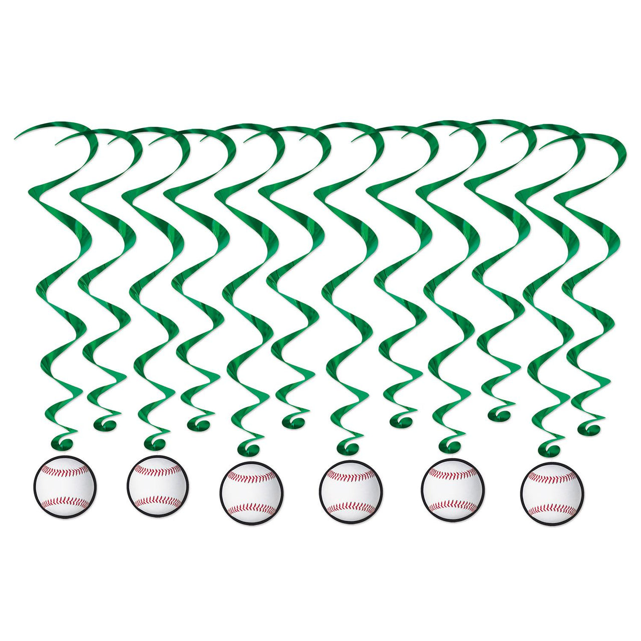 Beistle Baseball Party Whirls (12/Pkg)