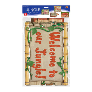 Bulk Jungle Sign Cutouts (Case of 48) by Beistle