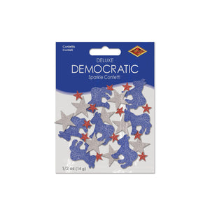 Bulk Democratic Deluxe Sparkle Confetti (12 Packages) by Beistle