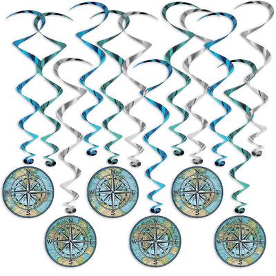 Beistle Bon Voyage Party Whirls (12/Pkg)