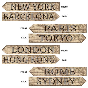 Beistle Around The World Party Street Sign Cutouts (4/Pkg)