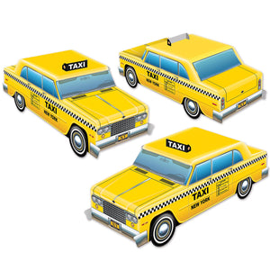 Beistle 3-D Taxi Cab Party Centerpieces (3/Pkg)
