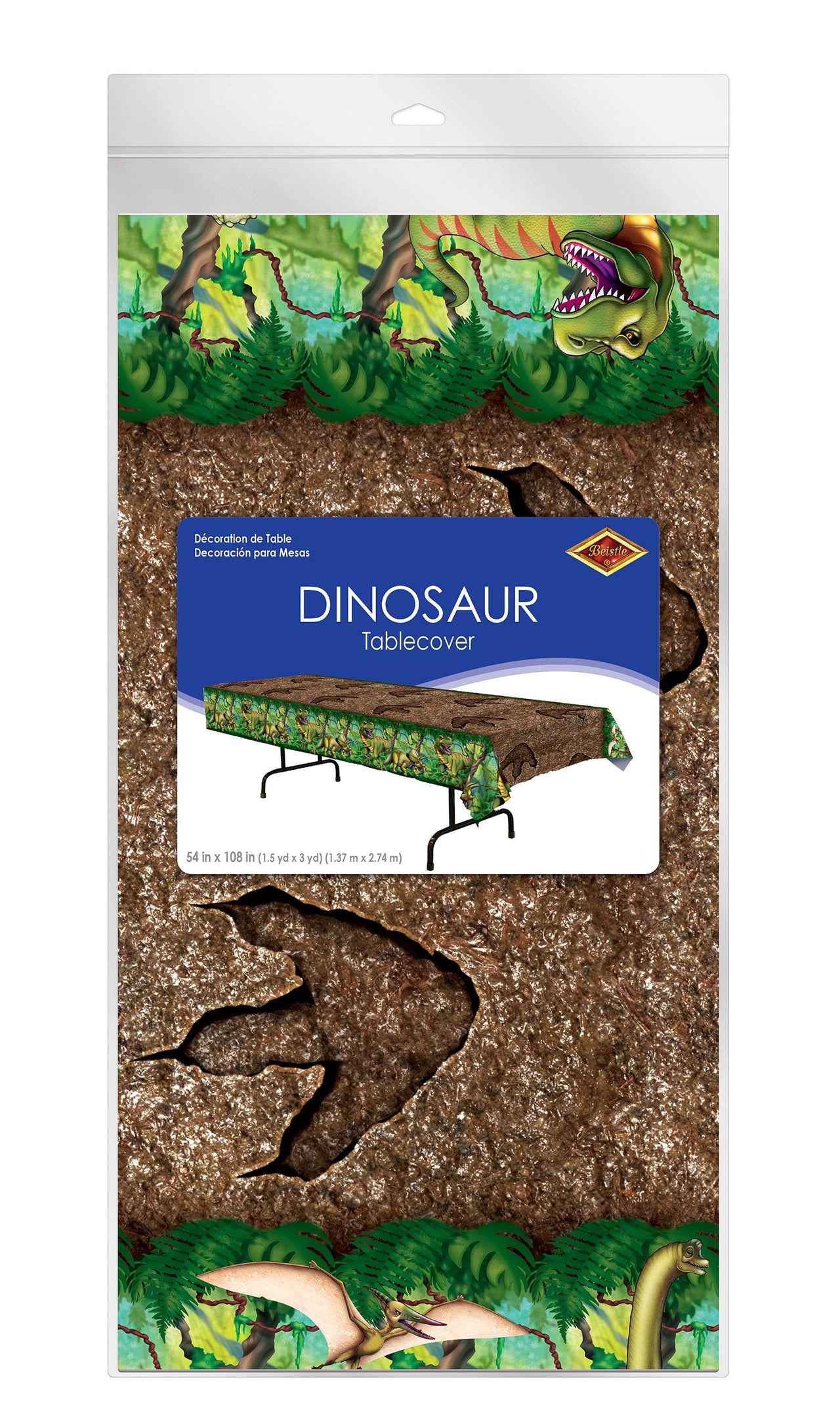 Bulk Dinosaur Tablecover (Case of 12) by Beistle