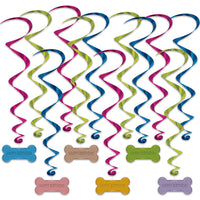 Beistle Dog Birthday Party Whirls (12/Pkg)