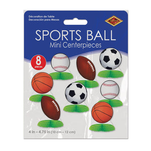 Bulk Sports Ball Mini Centerpieces (Case of 96) by Beistle