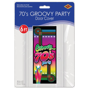 Bulk 70's Groovy Party Door Cover (Case of 12) by Beistle