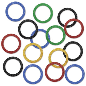 Beistle Sports Party Rings Del Sparkle Confetti (0.5 Oz/Pkg)