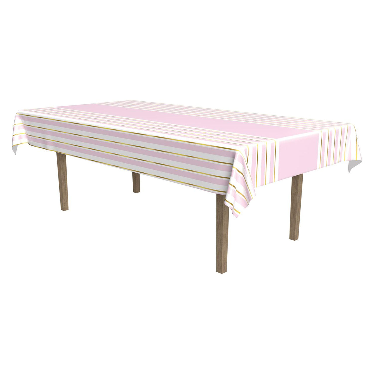 Beistle Striped Tablecover - Girl