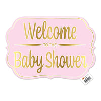 Bulk Foil Welcome To The Baby Shower Yard Sign (Case of 6) by Beistle