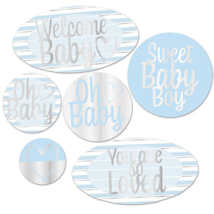Beistle Foil Welcome Baby Cutouts - Boy (6/Pkg)