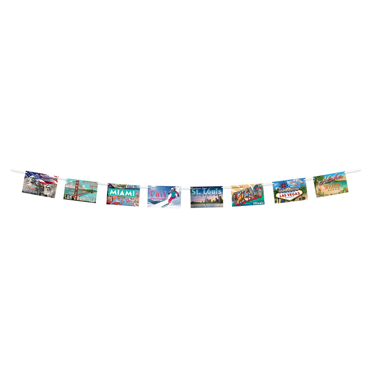 Beistle Travel America Postcard Party Streamer