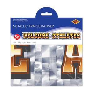 Bulk Metallic Welcome Athletes Fringe Banner (Case of 12) by Beistle
