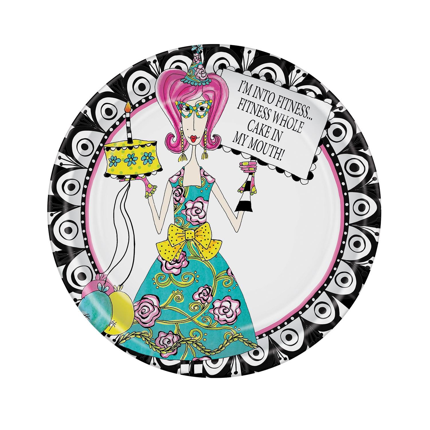 Dolly Mama's Adult Celebration Party Paper Plates 9 inch (8/Pkg)