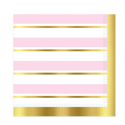 Beistle Striped Luncheon Napkins - Girl (16/Pkg)