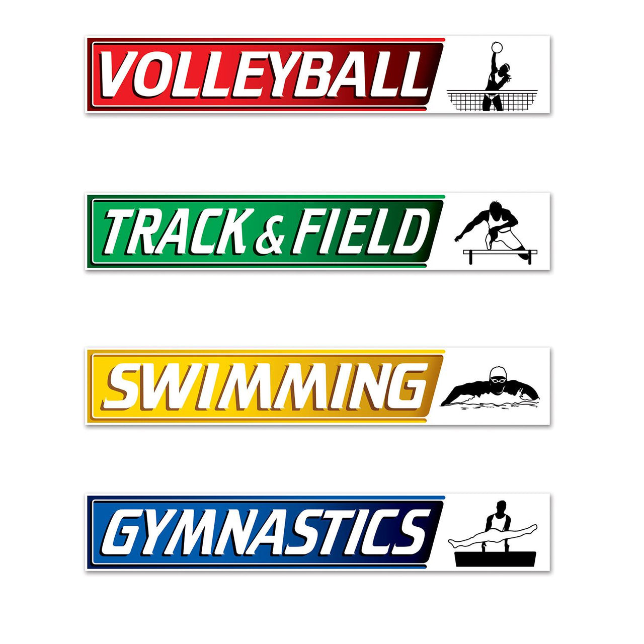Beistle Summer Sports Party Street Sign Cutouts (4/Pkg)