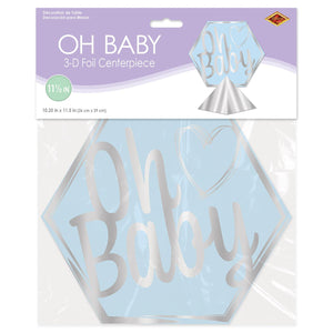 Bulk 3-D Foil Oh Baby Centerpiece - Boy (Case of 12) by Beistle