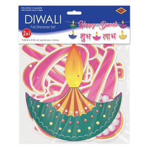 Bulk Foil Diwali Streamer Set (Case of 12) by Beistle