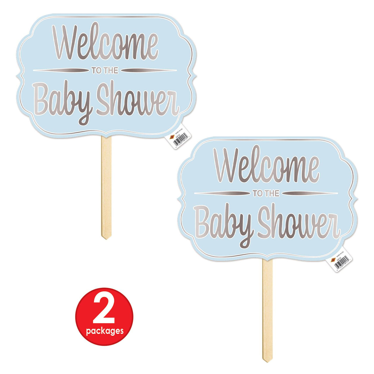 Bulk Foil Welcome To The Baby Shower Yard Sign (Case of 6) by Beistle