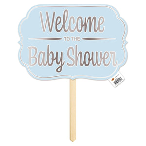 Bulk Foil Welcome To The Baby Shower Yard Sign (Case of 6) by Beistle
