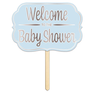 Beistle Foil Welcome To The Baby Shower Yard Sign- Blue