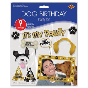 Bulk Dog Birthday Party Kit (Case of 108) by Beistle