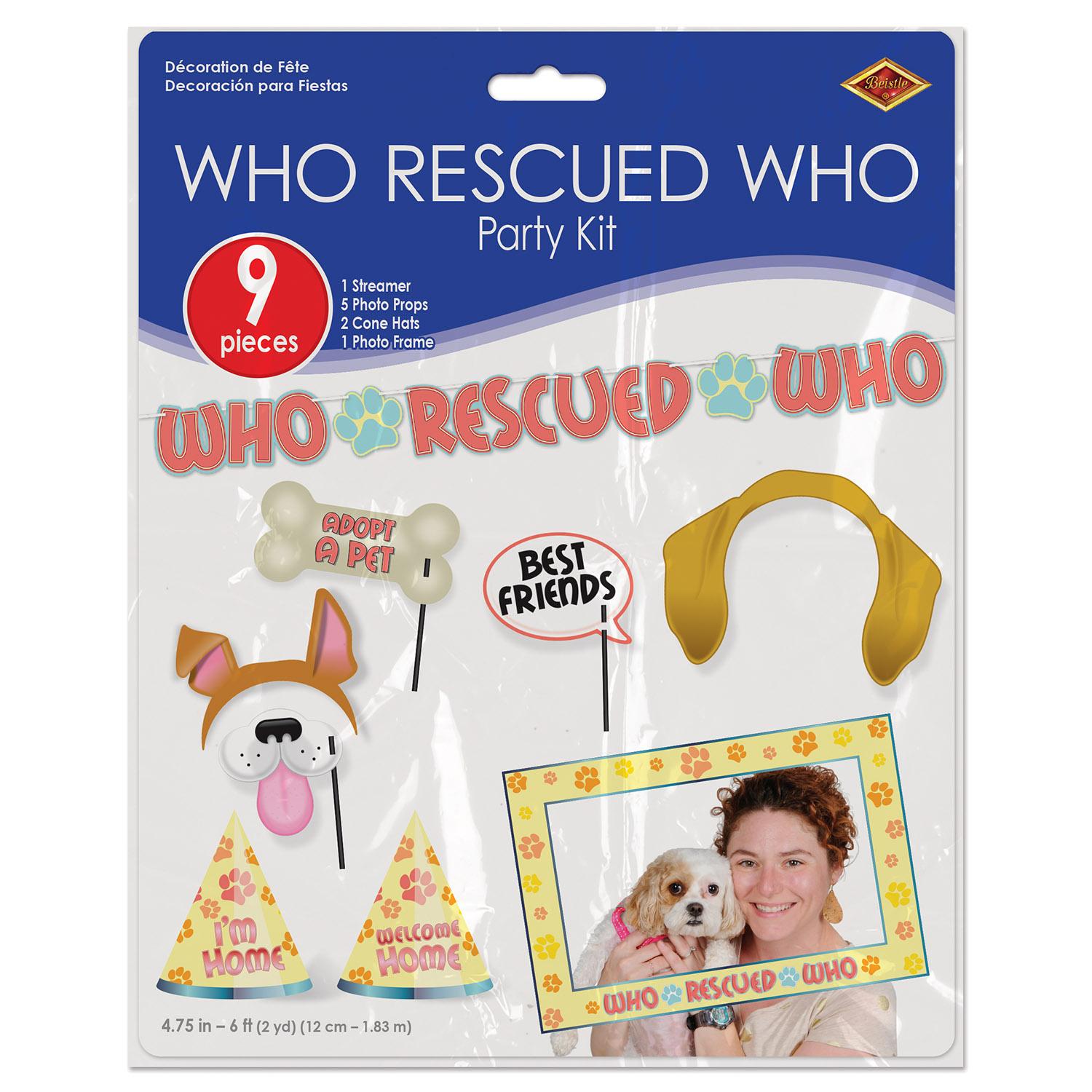 Beistle Who Rescued Who Party Kit (9/Pkg)