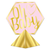 Beistle 3-D Foil Oh Baby Centerpiece - Girl