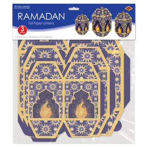 Bulk Foil Ramadan Paper Lanterns (Case of 36) by Beistle