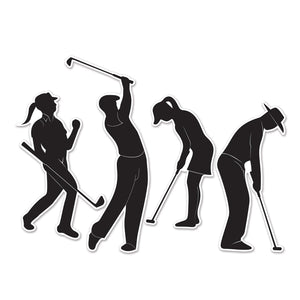 Beistle Golf Player Party Silhouettes (4/Pkg)