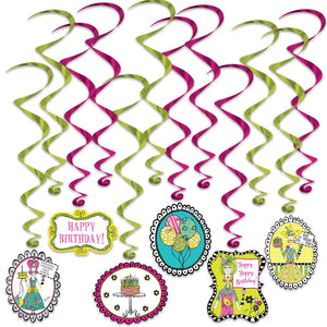 Beistle Dolly Mama's Adult Celebration Party Whirls (12/Pkg)