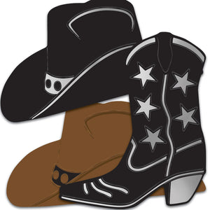 Bulk Foil Cowboy Hat & Boot Silhouettes (Case of 48) by Beistle